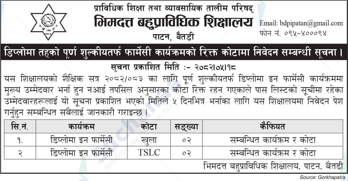 Bhimdatta Polytechnic College