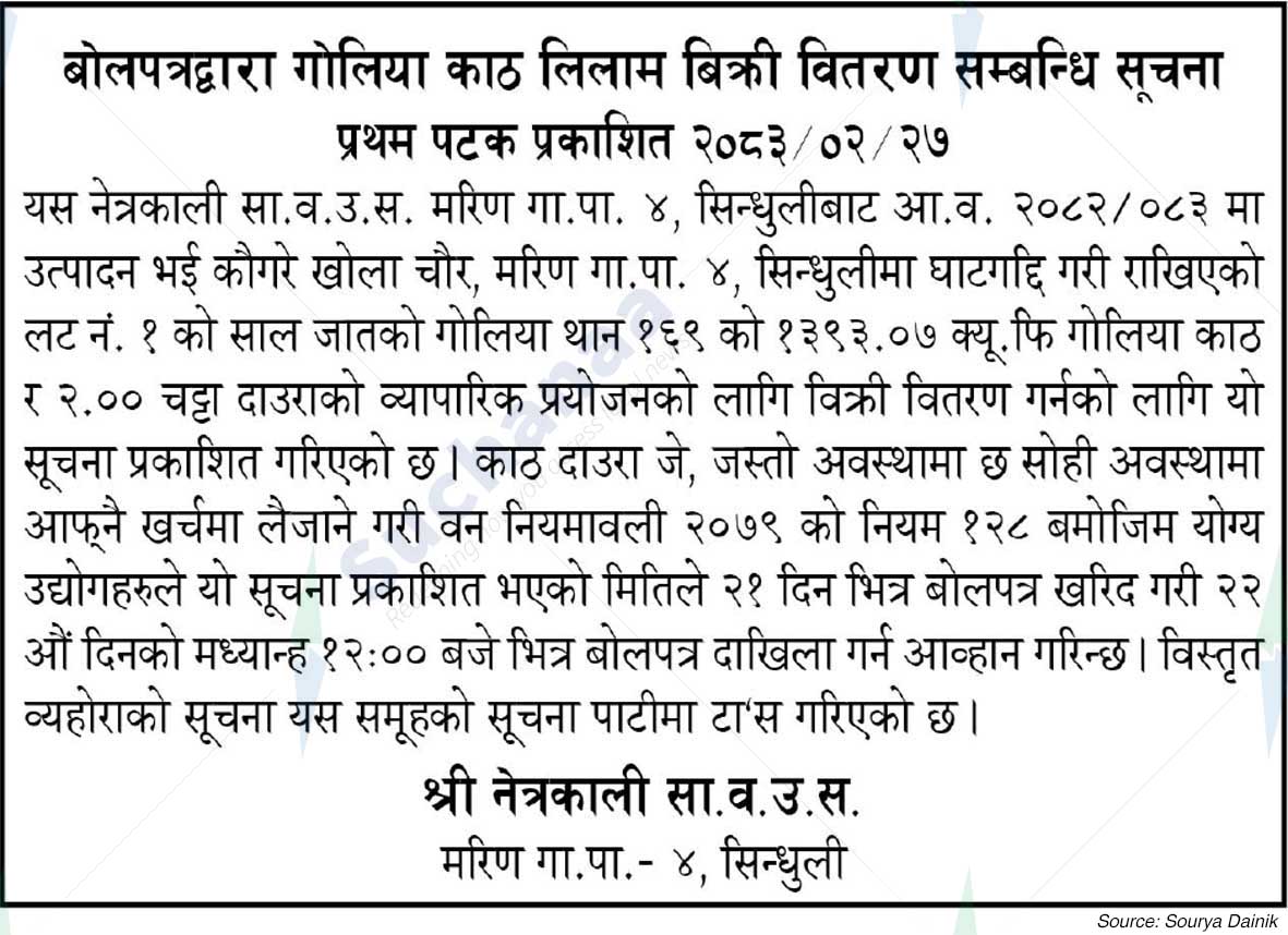 Shree Netrakali Saa.Wa.Wo.Sa.