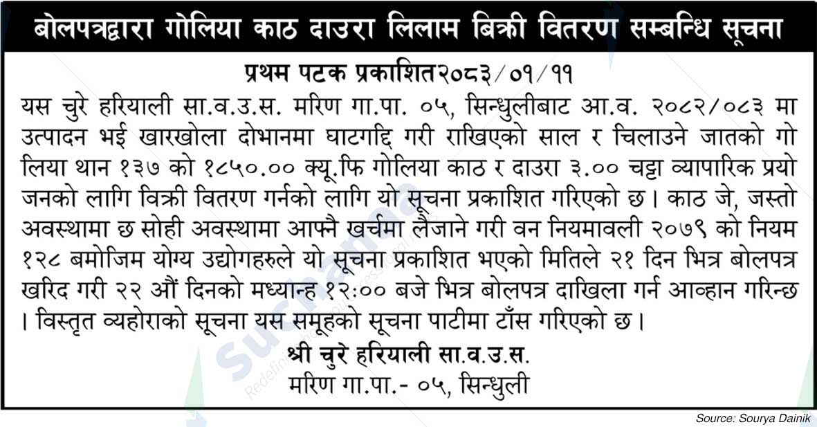 Shree Chure Hariyali Saa.Wa.Wo.Sa.