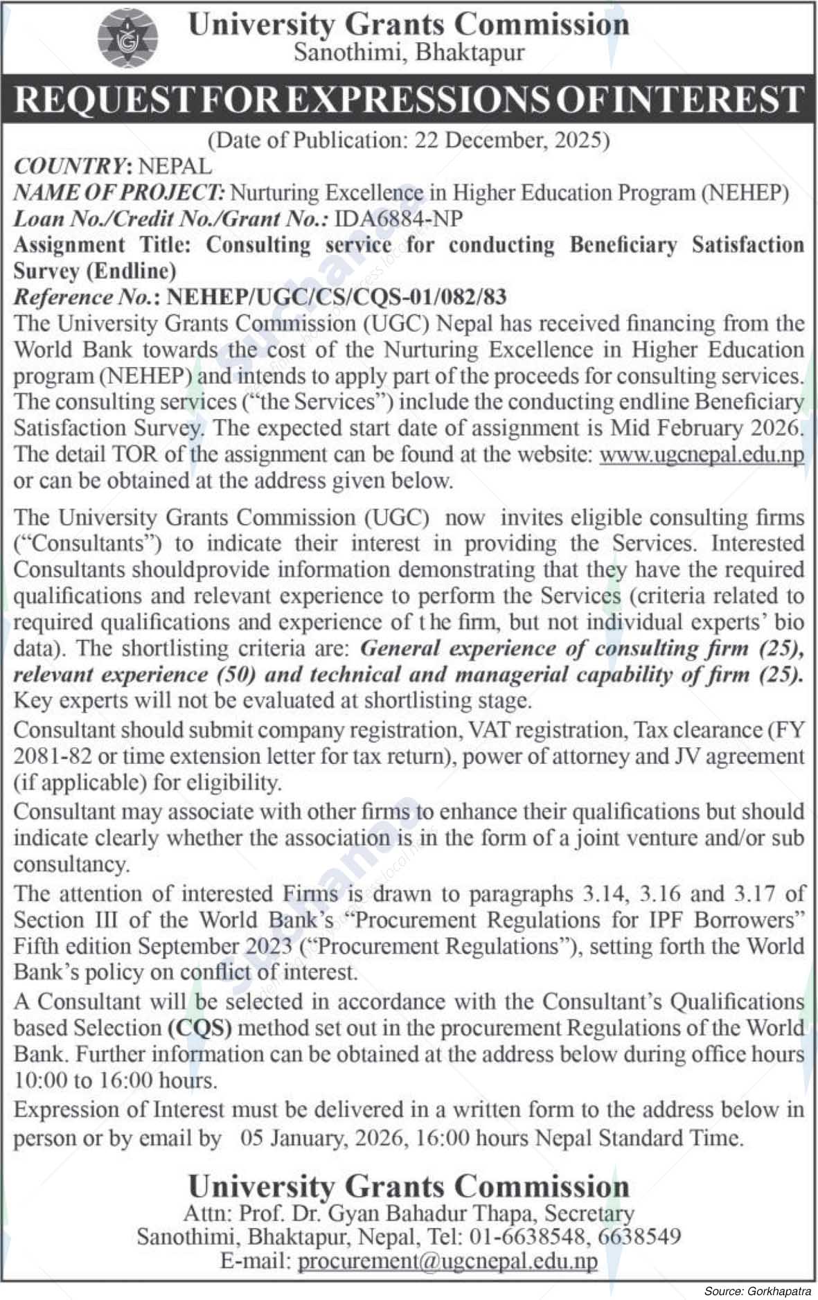 University Grants Commission