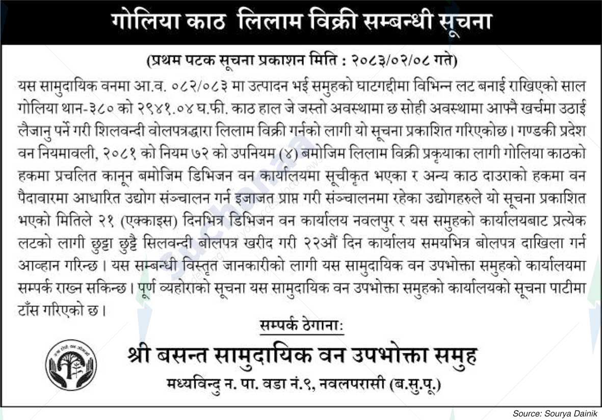 Shree Basant Saa.Wa.Wo.Sa.