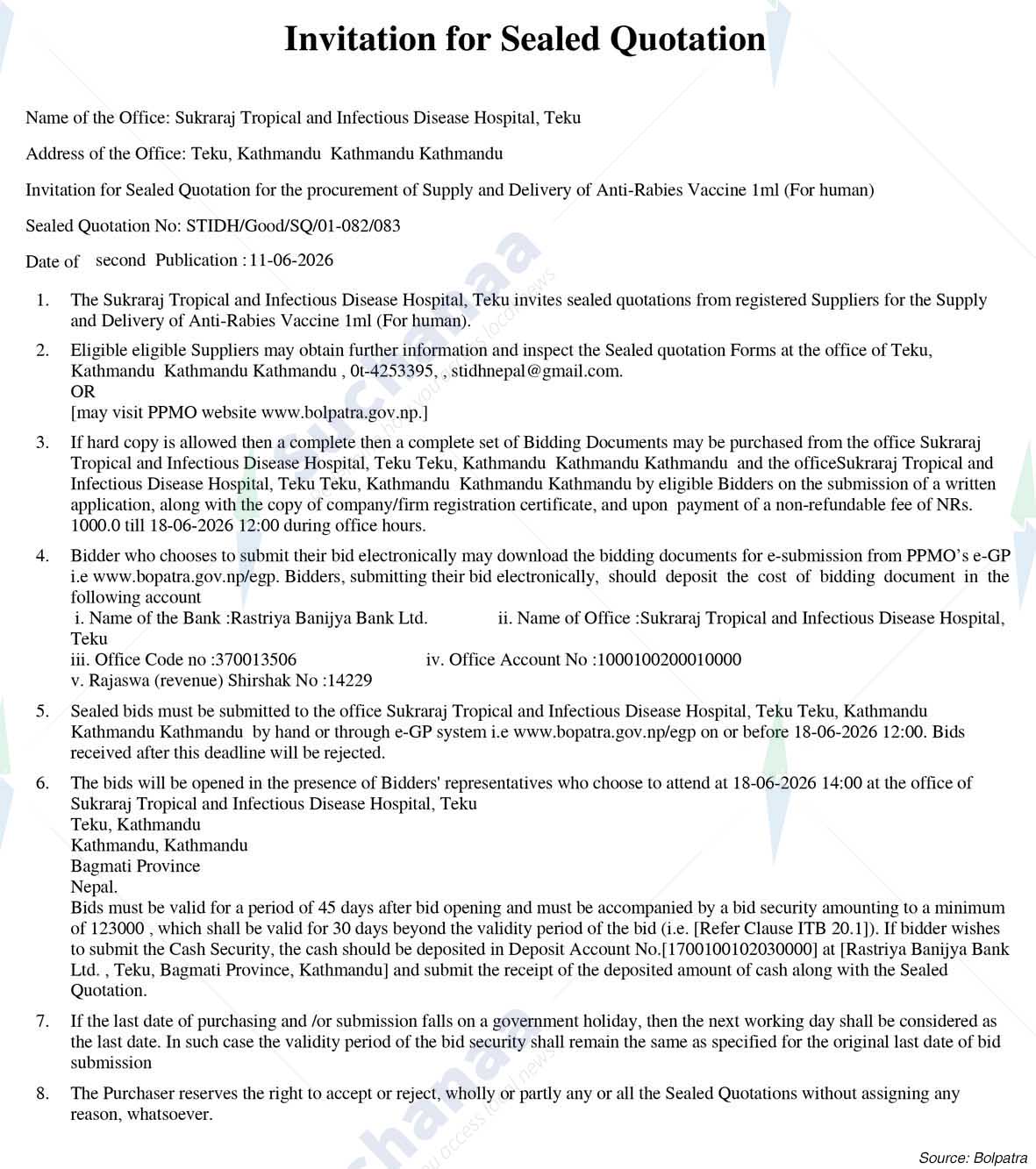 Sukraraj Tropical & Infectious Disease Hospital