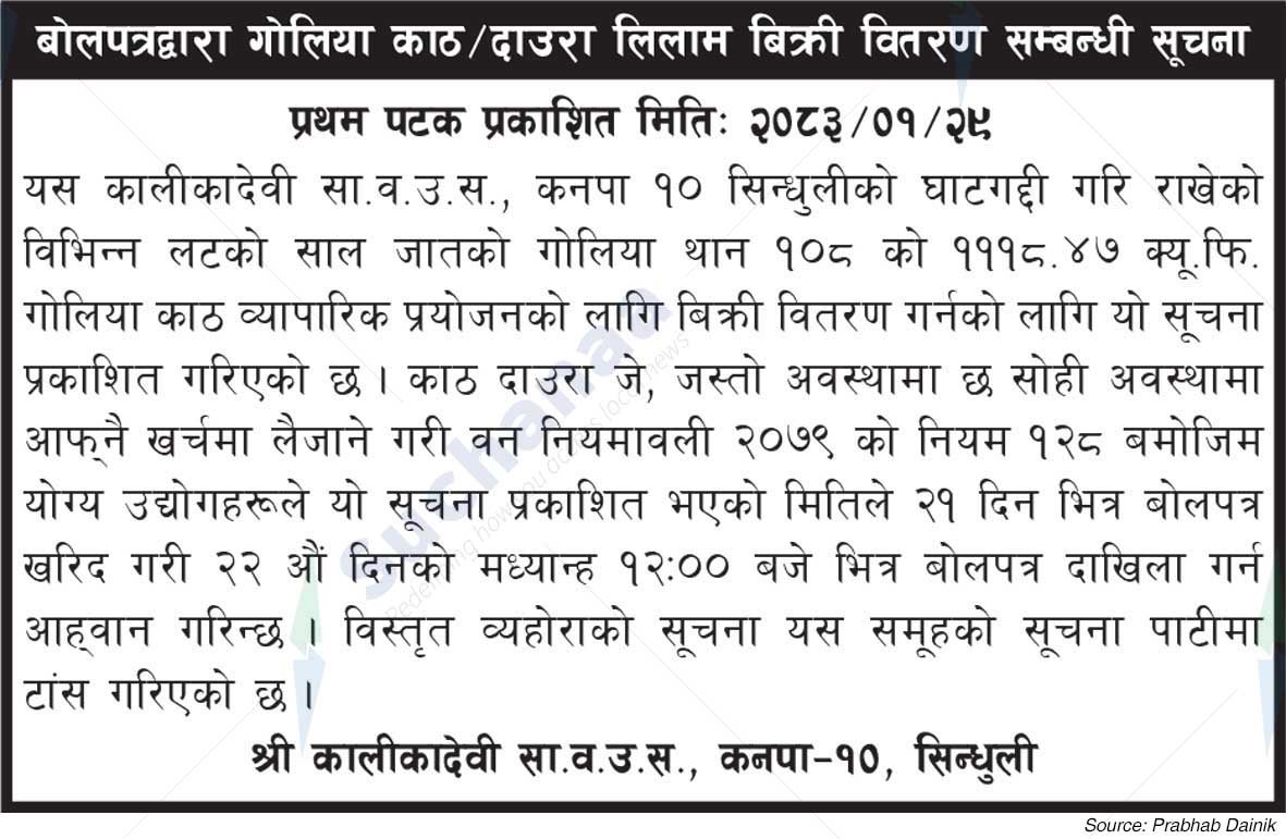 Shree Kalikadevi Saa.Wa.Wo.Sa.