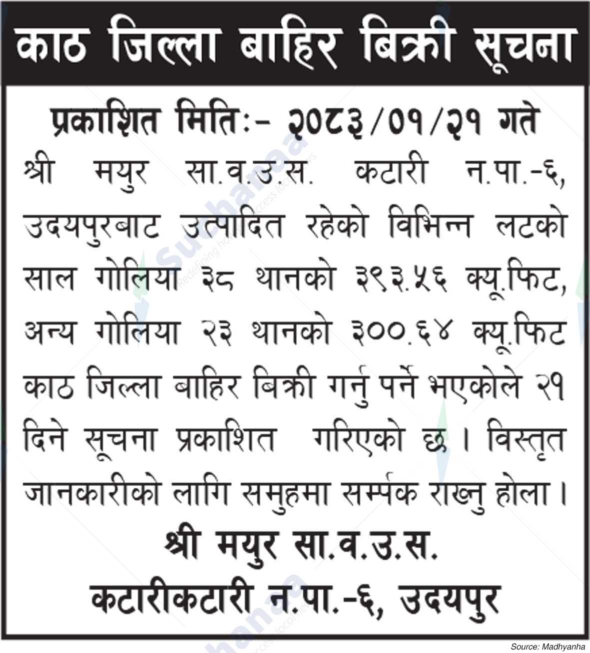 Shree Mayur Saa.Wa.Wo.Sa.