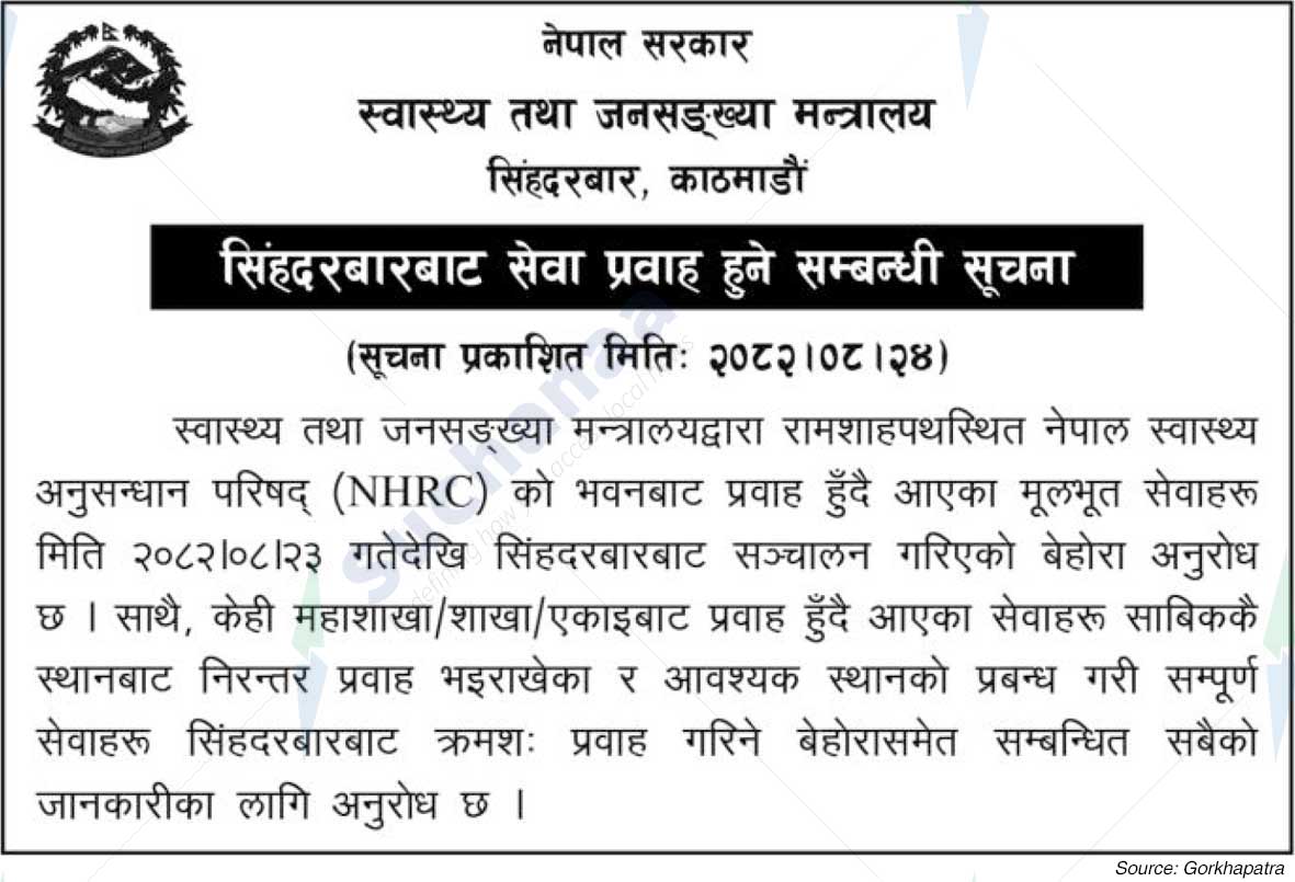 Ministry of Health and Population (MoHP)