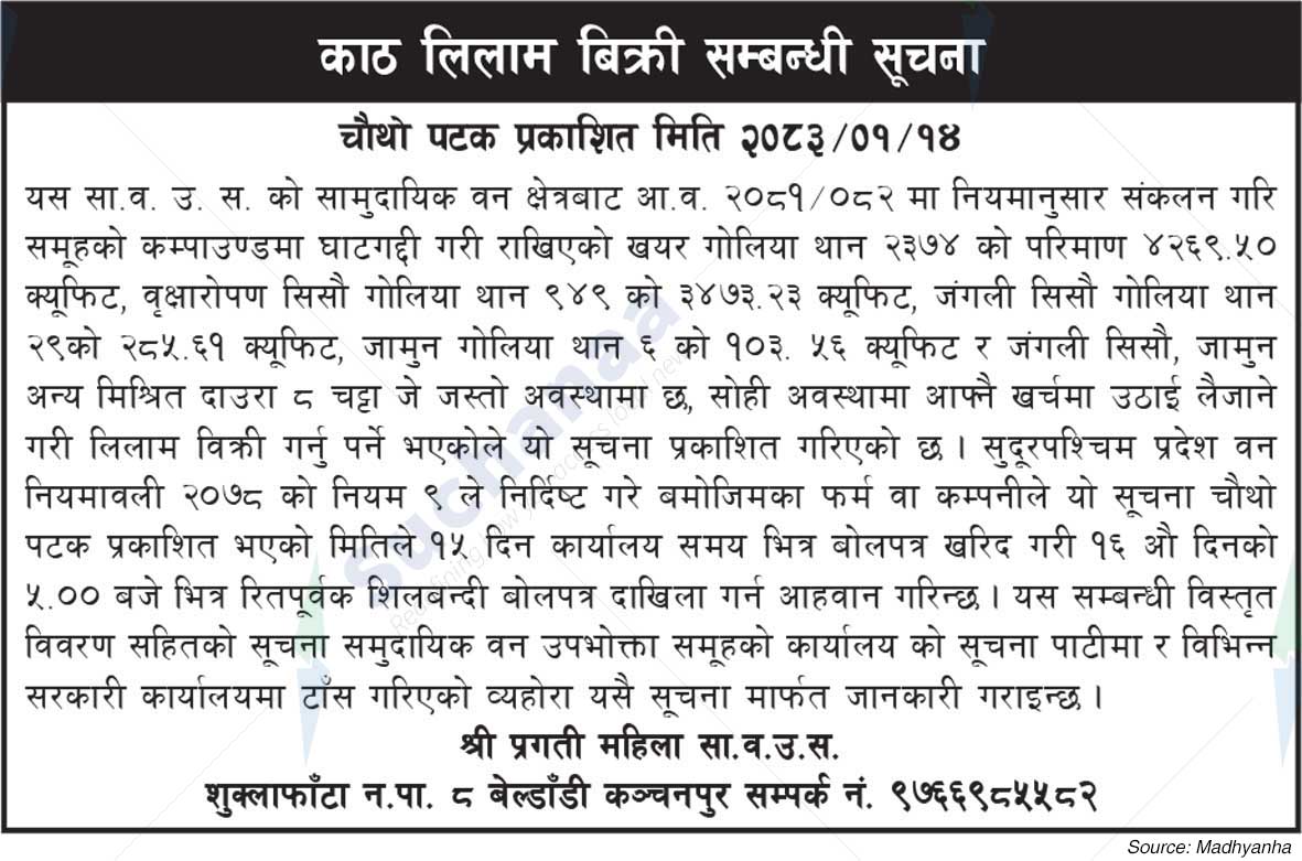 Shree Pragati Women Saa.Wa.Wo.Sa.