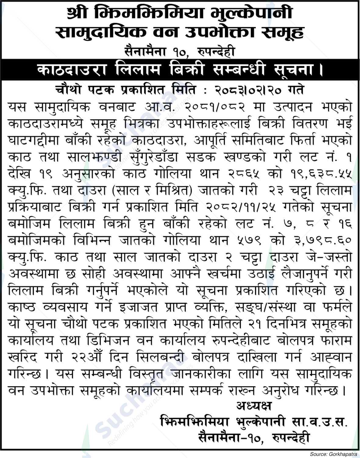Shree Jhimjhimiya Bhulkepani Saa.Wa.Wo.Sa.