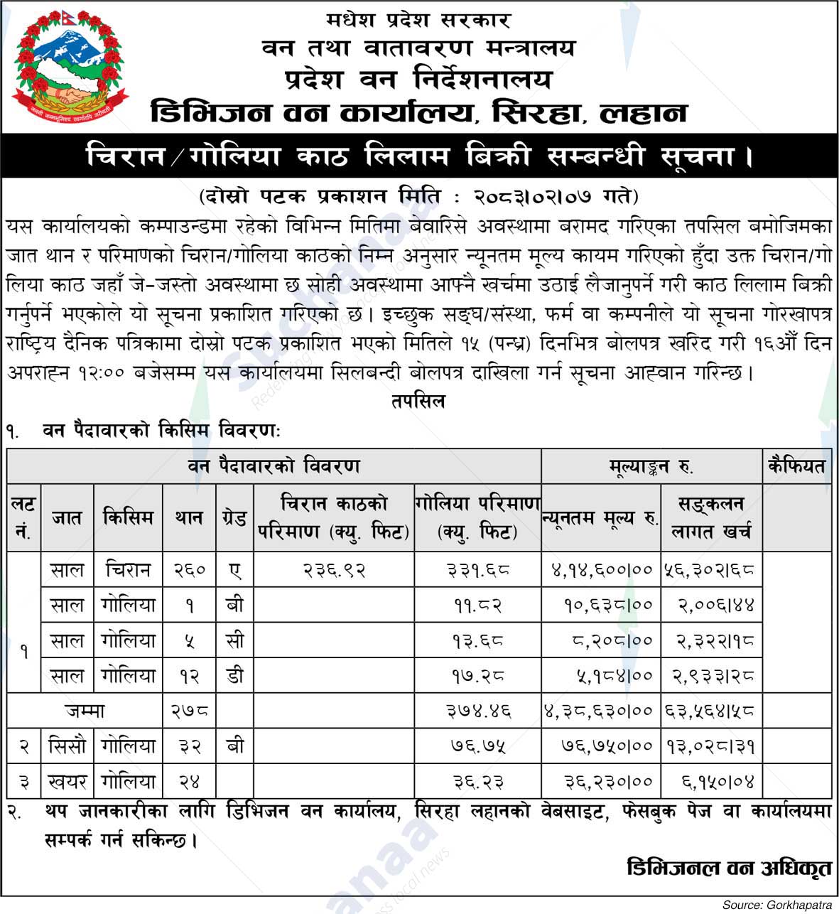 Division Forest Office, Siraha