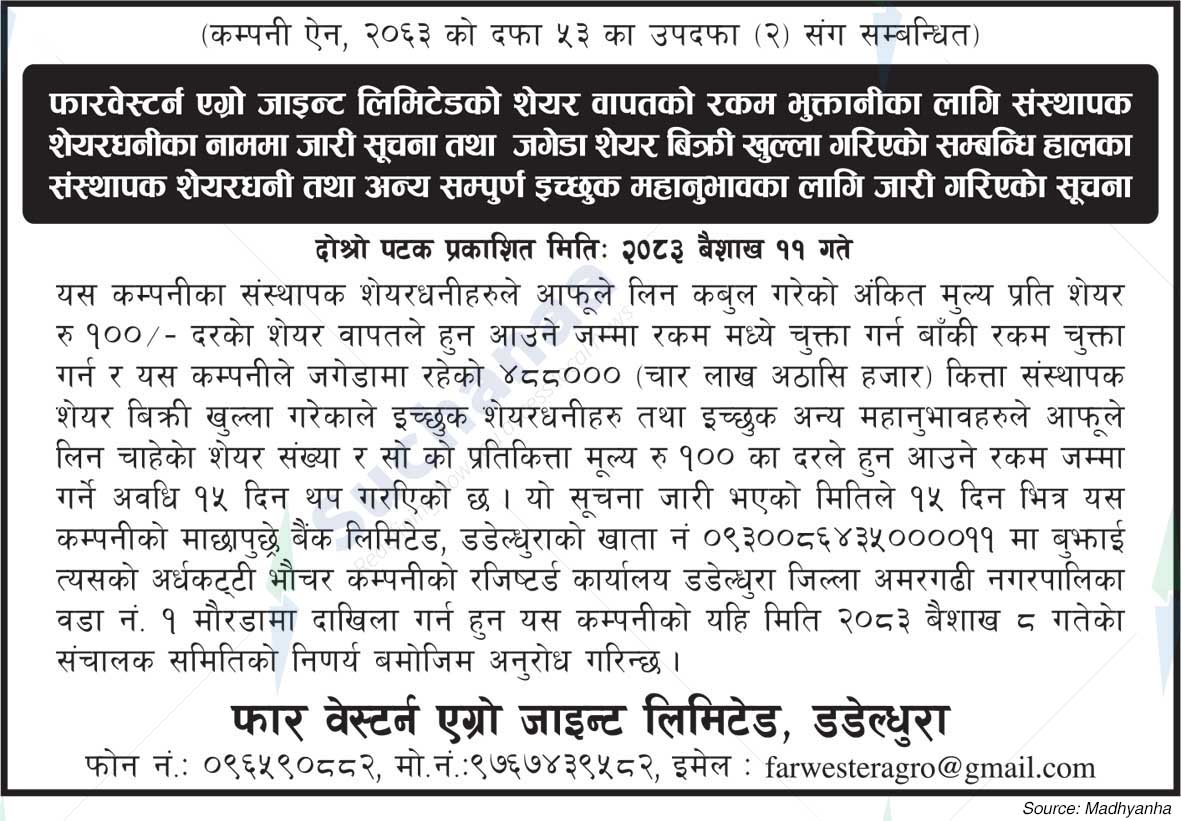 Far Western Agro Giant Limited