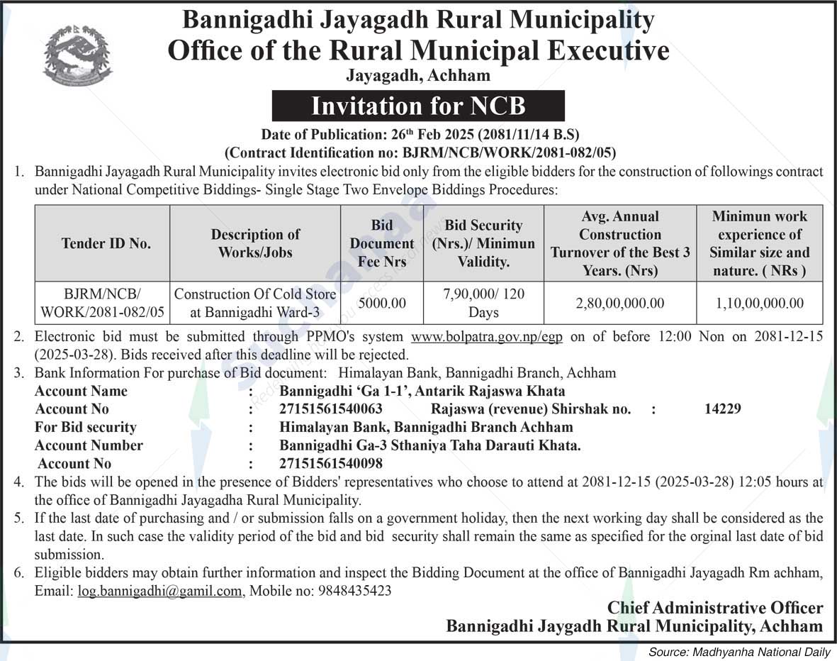 Bannigadhi Jayagadh Rural Municipality