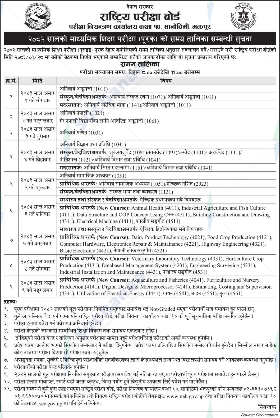 National Examination Board