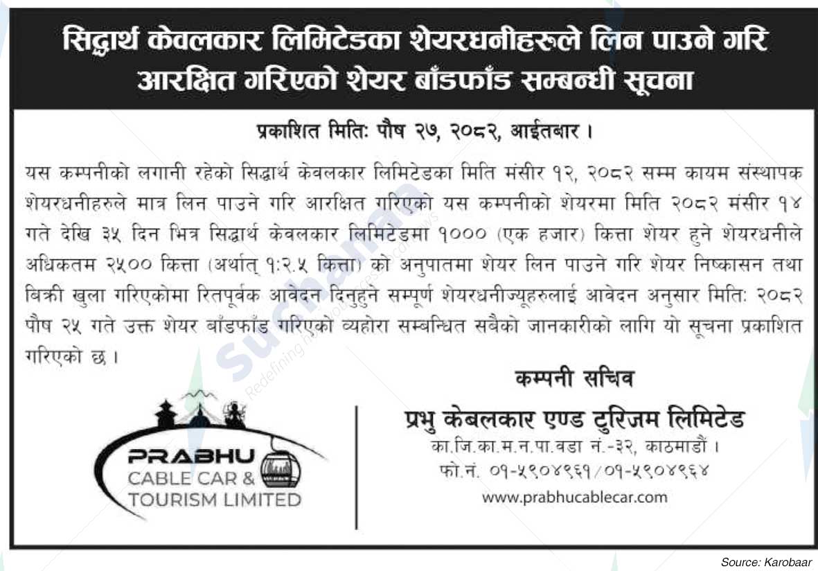 Prabhu Cable Car & Tourism Limited