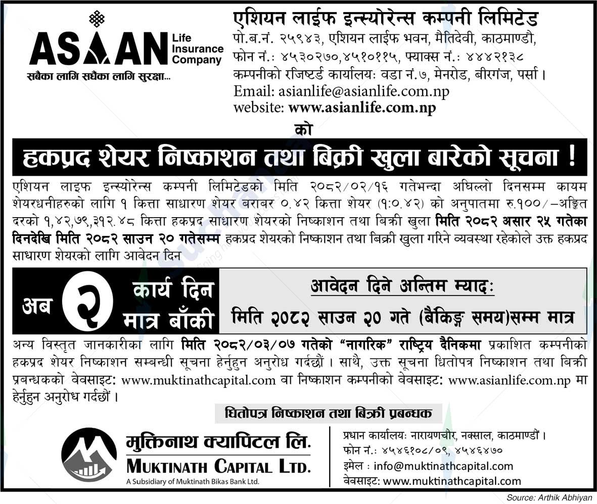 Asian Life Insurance Company Limited (ALICL)