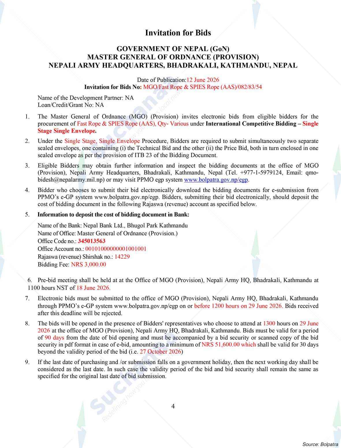 Master General of Ordnance (Provision)
