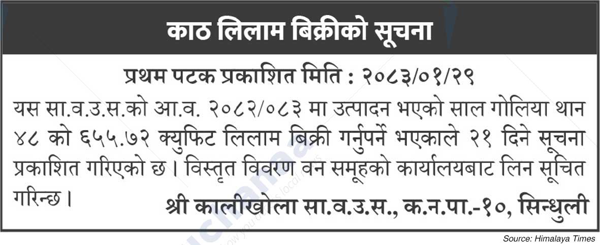 Shree Kalikhola Saa.Wa.Wo.Sa.