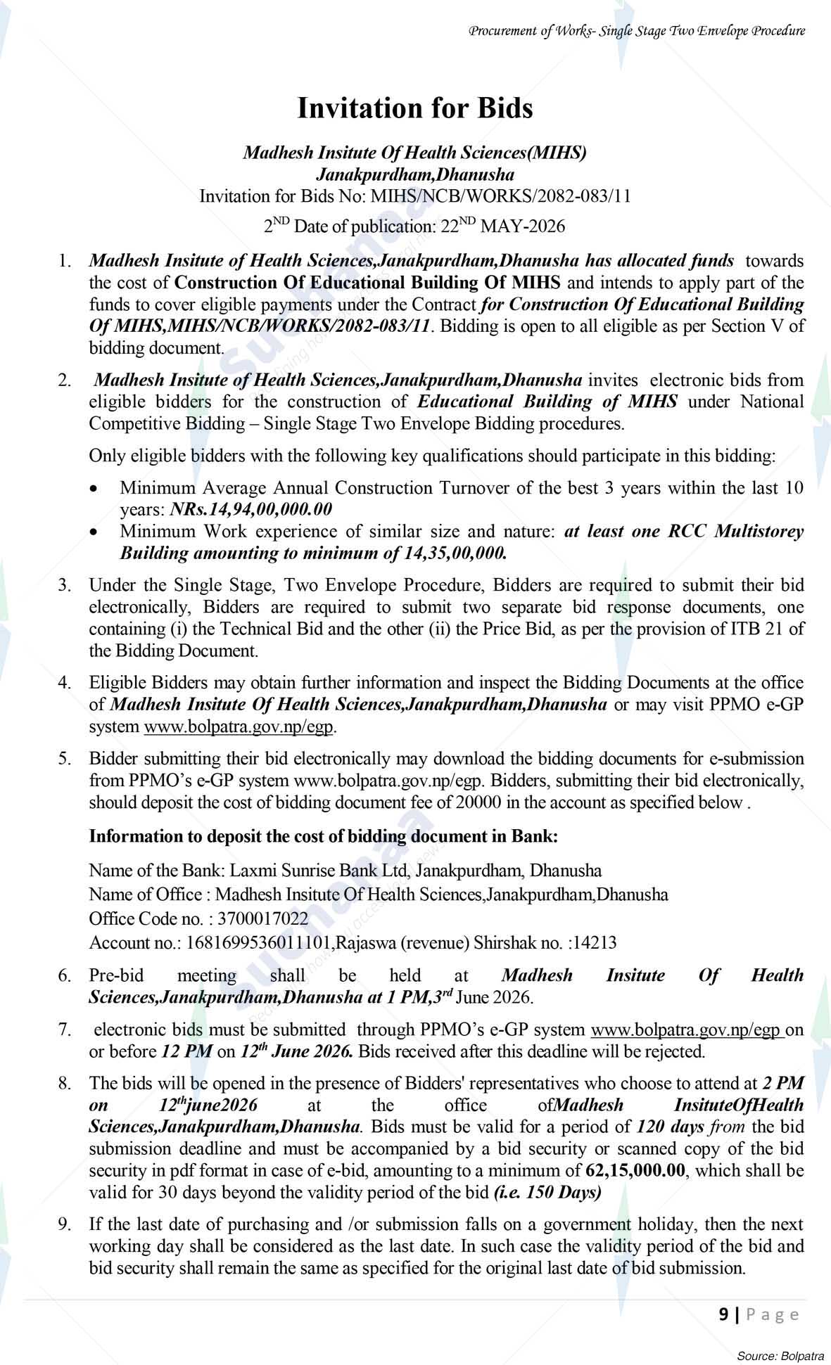 Madhesh Institute of Health Sciences (MIHS)