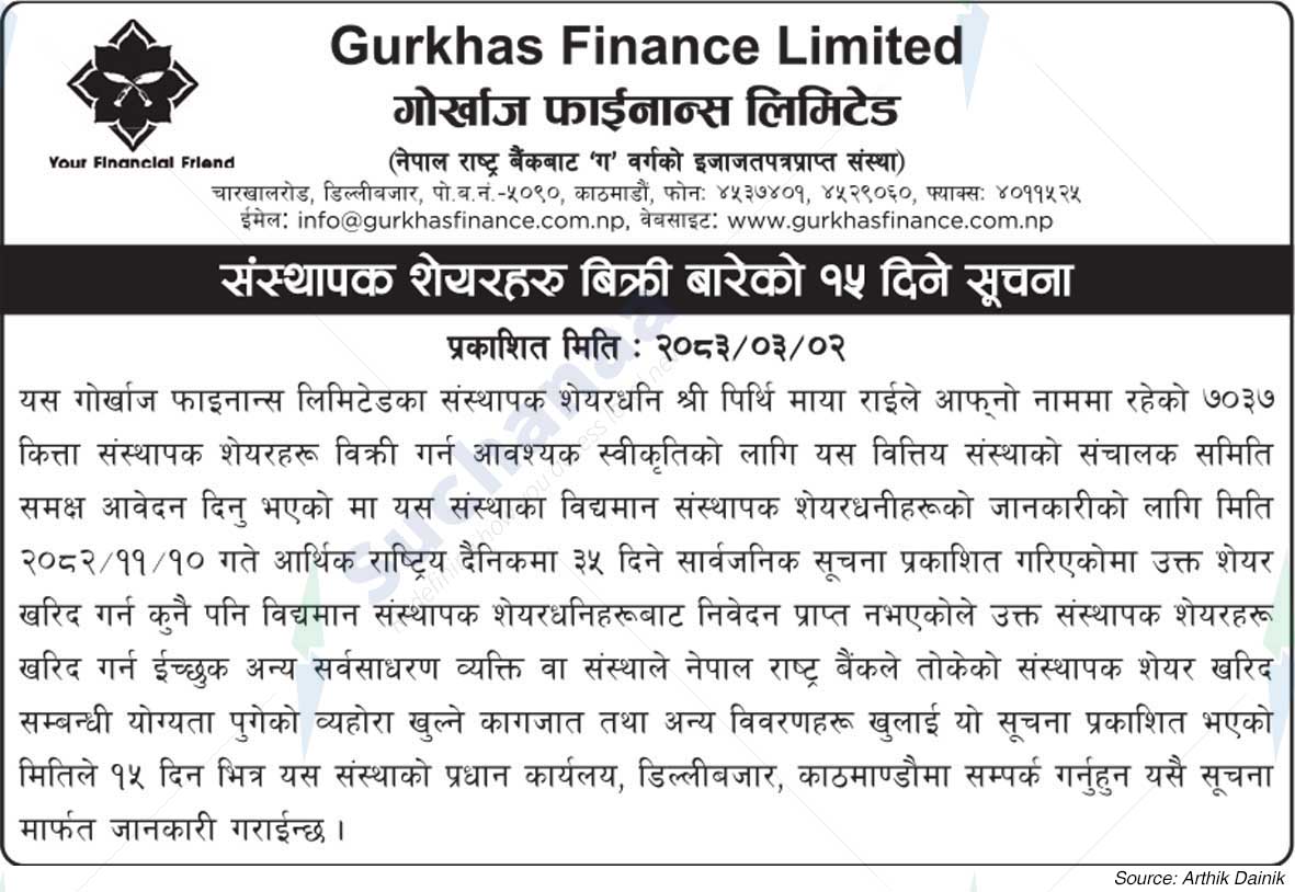 Gurkhas Finance Limited