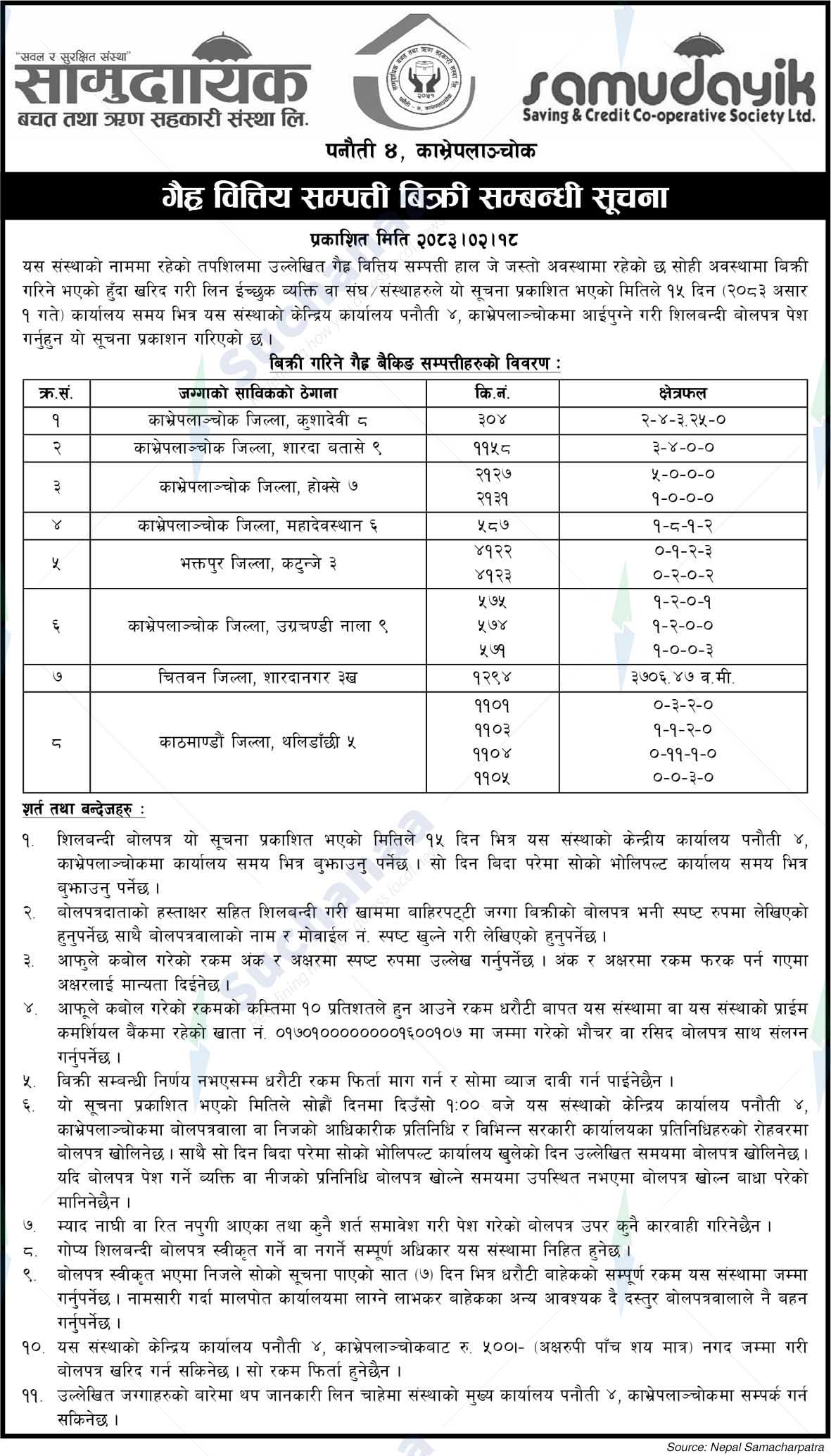 Samudayik Savings and Credit Cooperative Ltd.