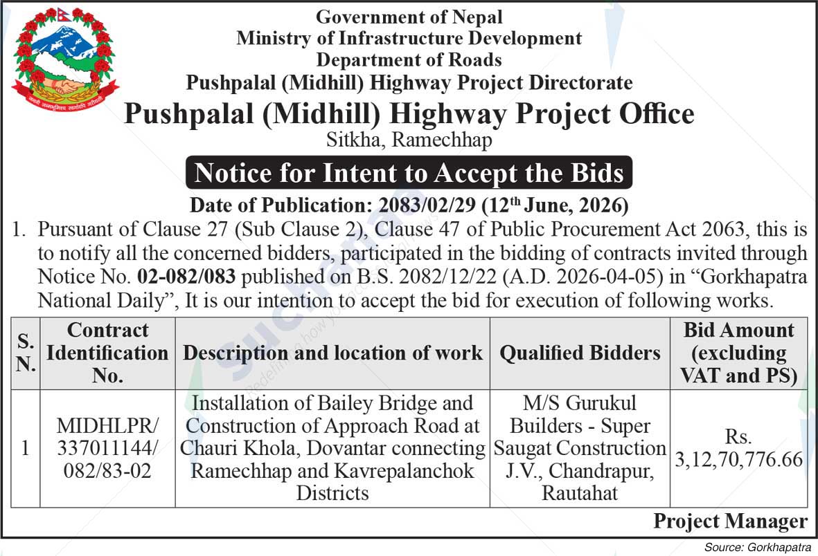 Pushpalal (Midhill) Highway Project Office, Ramechhap