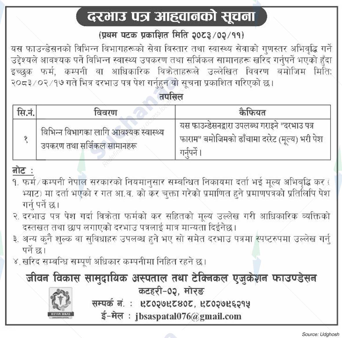 Jeevan Bikas Community Hospital and Technical Education Foundation