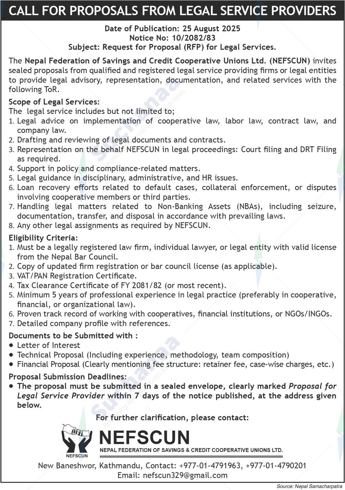 Nepal Federation of Savings and Credit Cooperatives Union Ltd. (NEFSCUN)