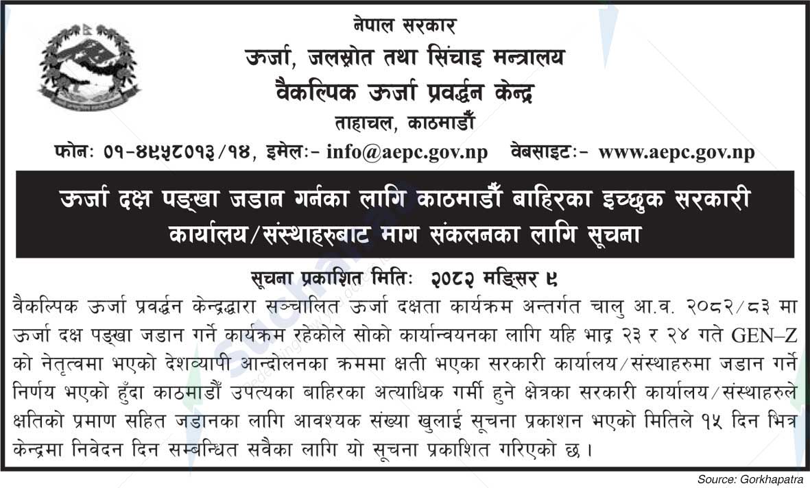Alternative Energy Promotion Center, Tahachal, Kathmandu