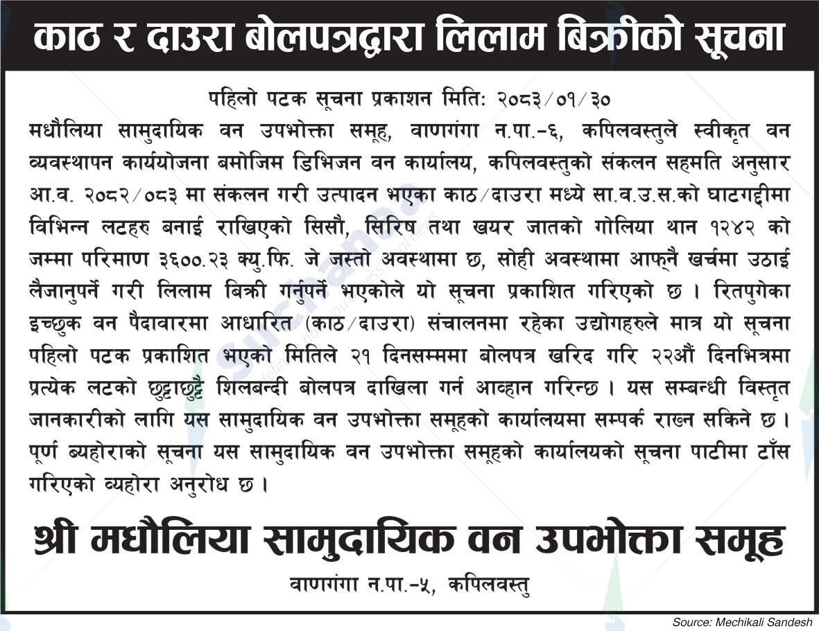 Shree Madhauliya Saa.Wa.Wo.Sa.