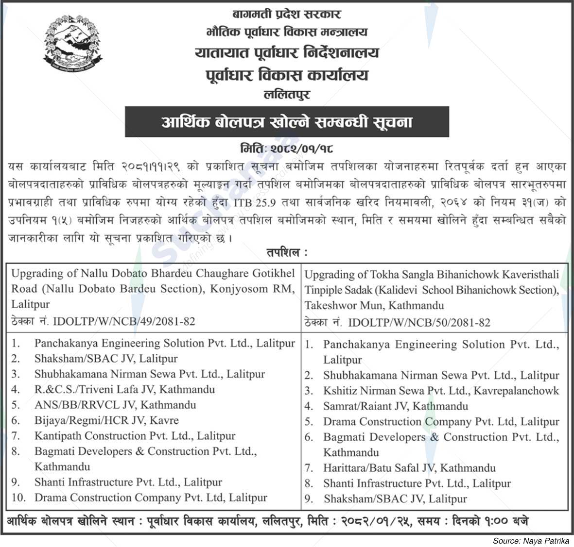 Infrastructure Development Office, Lalitpur