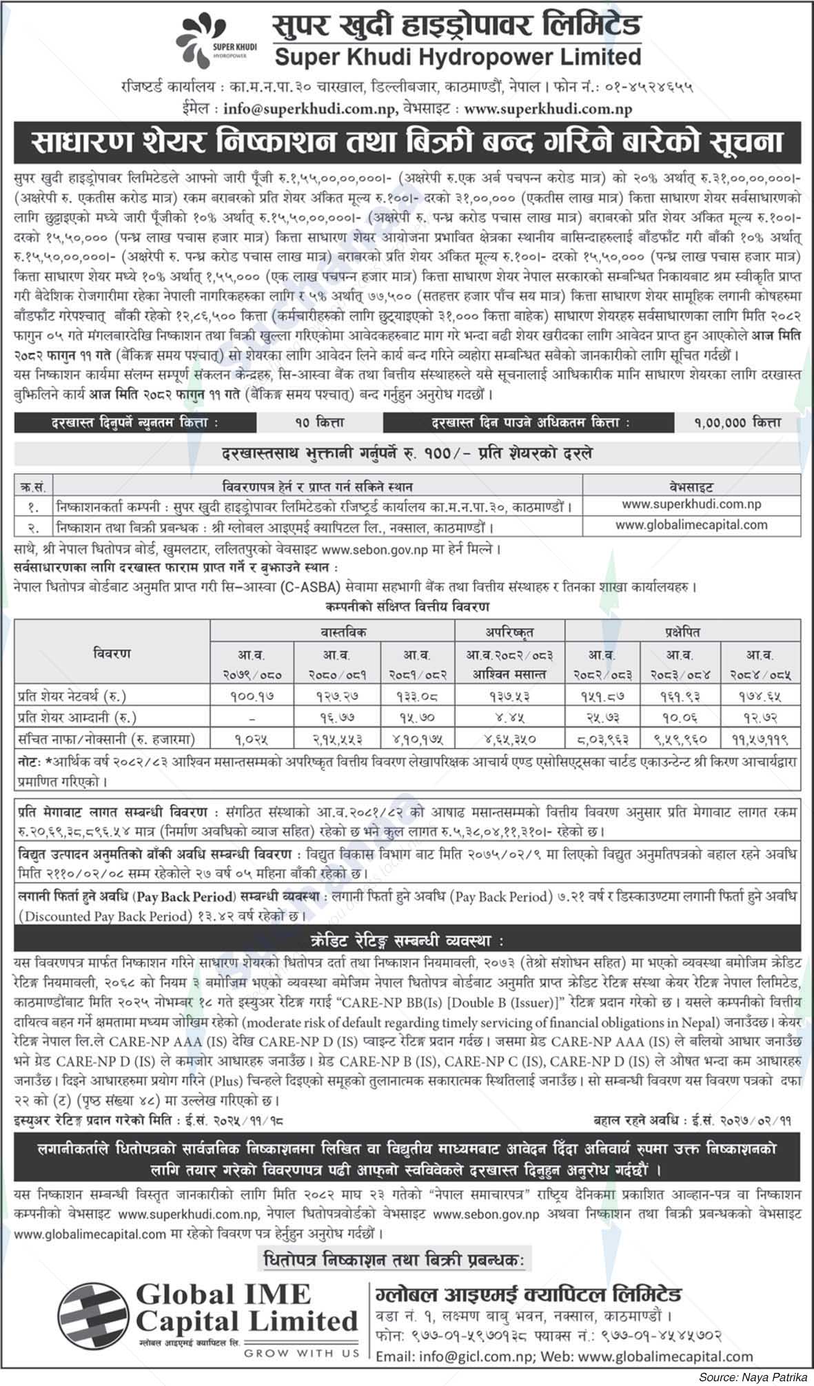 Super Khudi Hydropower Pvt. Ltd.