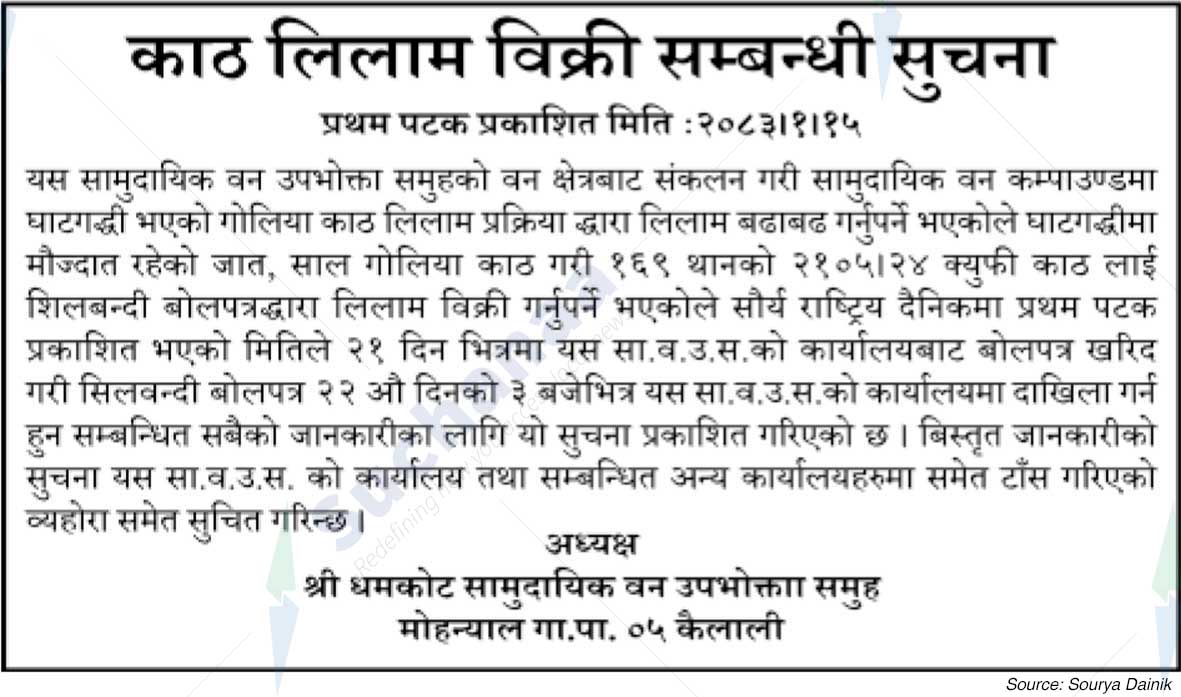 Shree Dhamkot Saa.Wa.Wo.Sa.