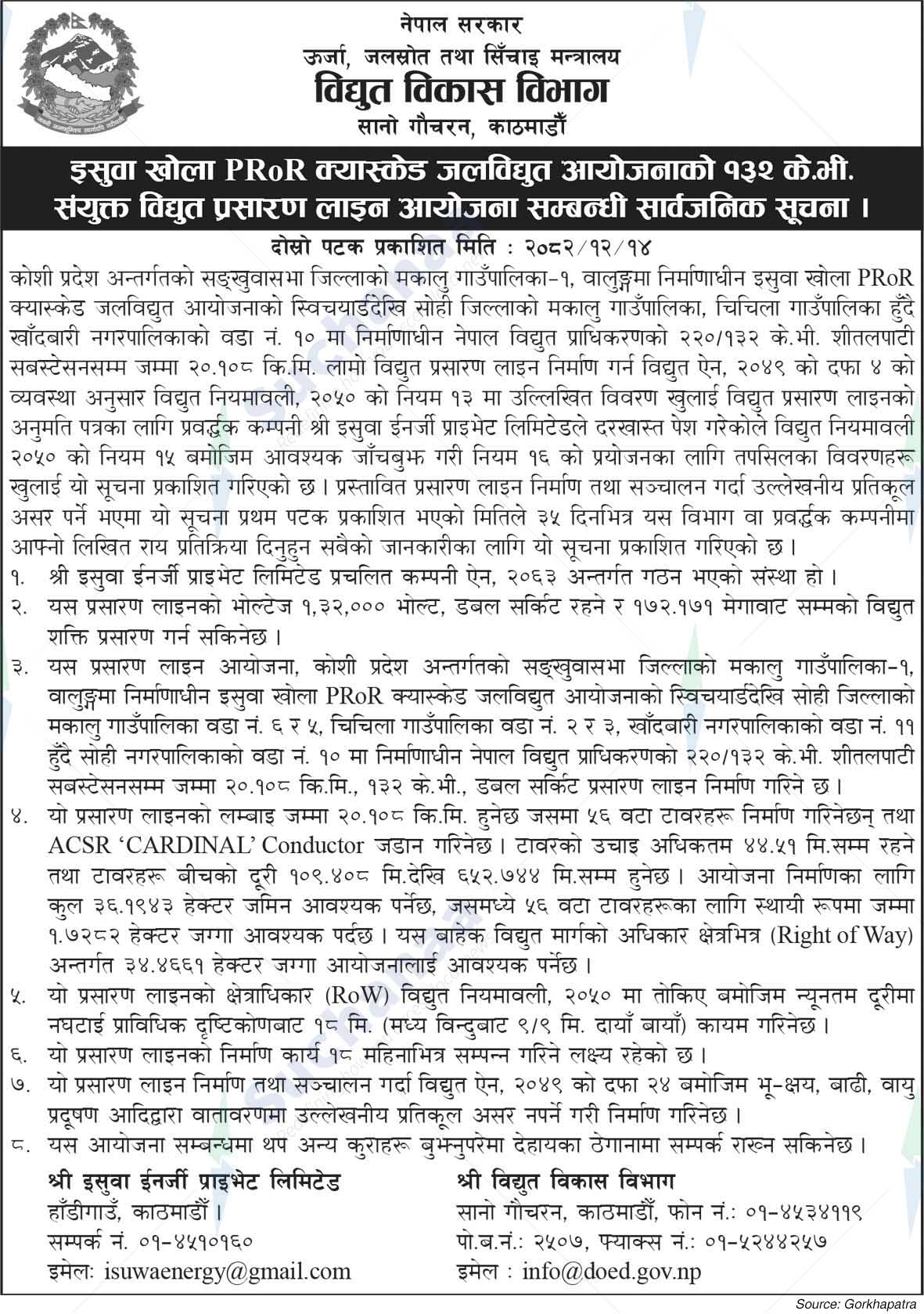 Department of Electricity Development