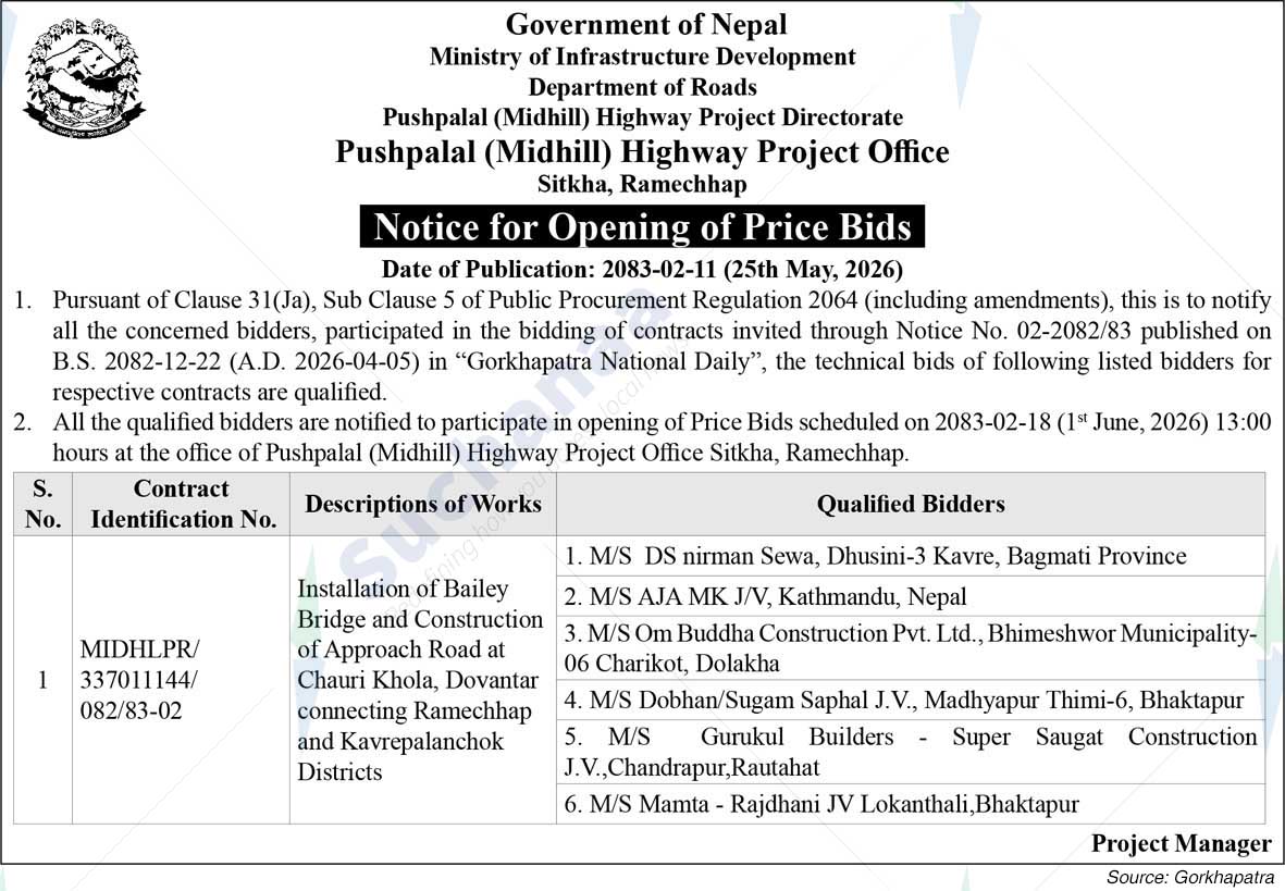 Pushpalal (Midhill) Highway Project Office, Ramechhap