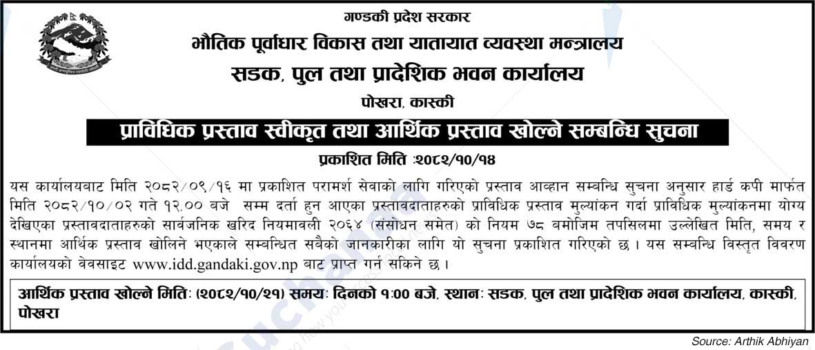 Roads, Bridges and Provincial Buildings Office, Kaski