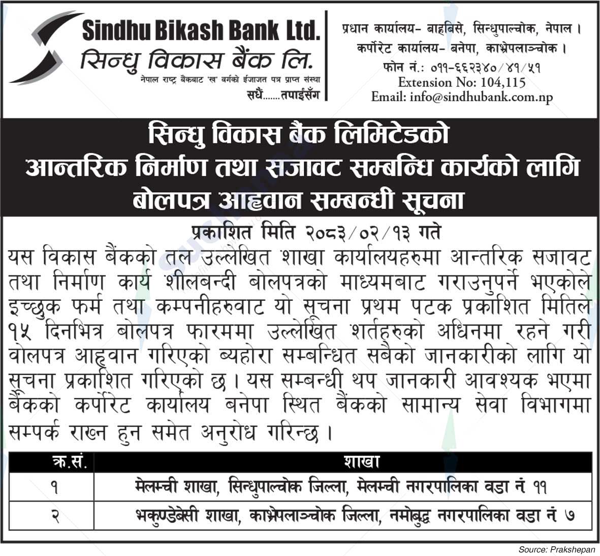 Sindhu Bikash Bank Ltd.