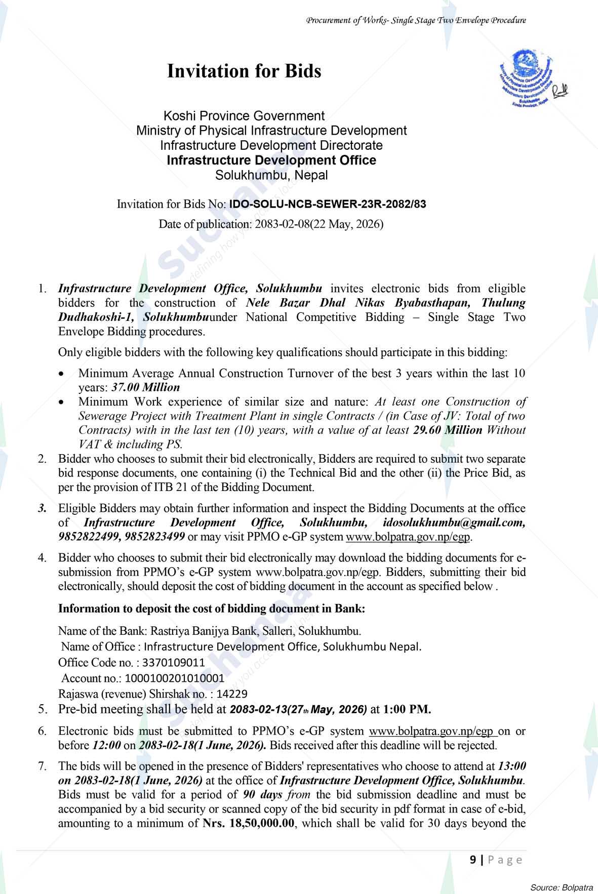 Infrastructure Development Office, Solukhumbu