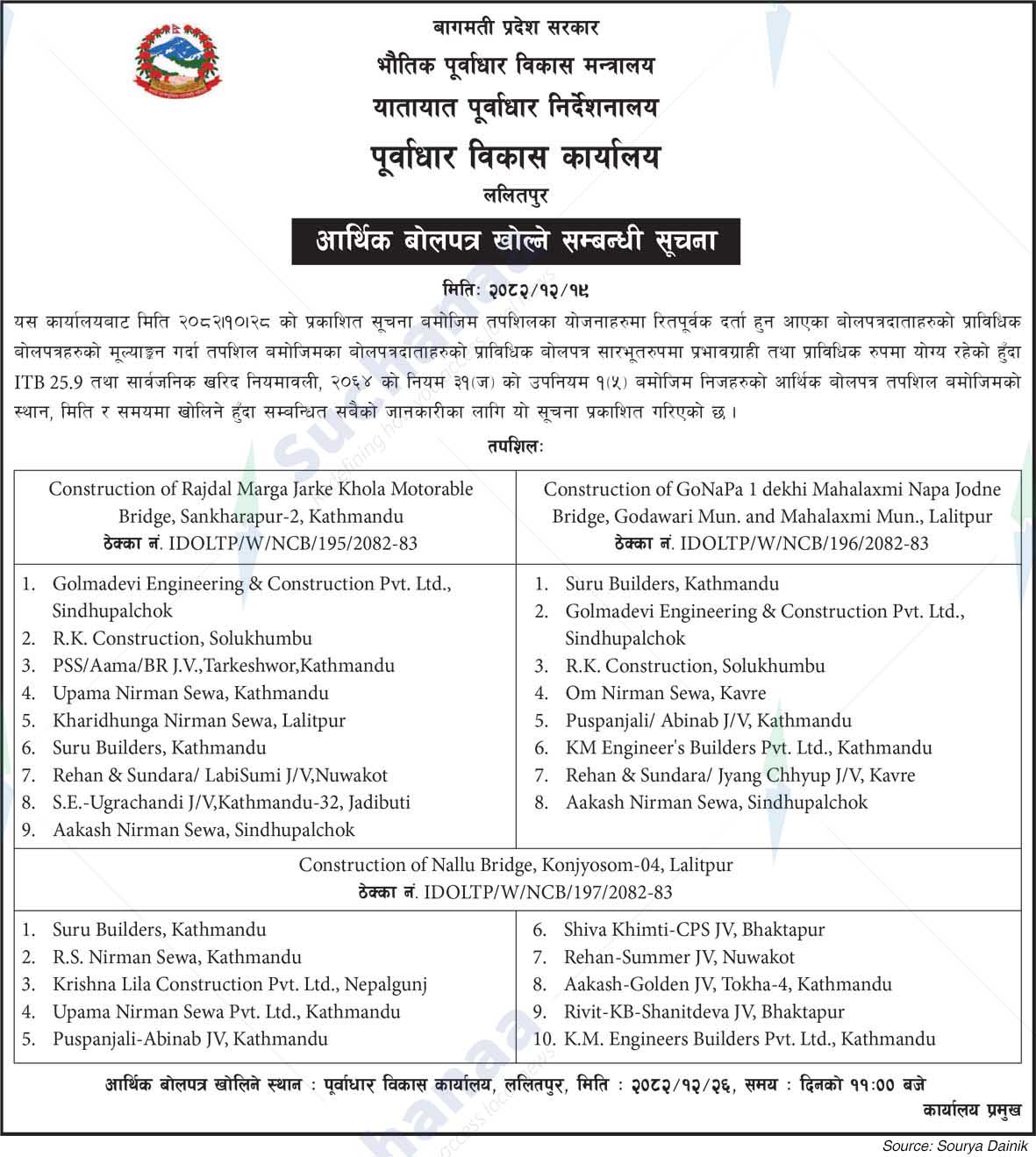 Infrastructure Development Office, Lalitpur