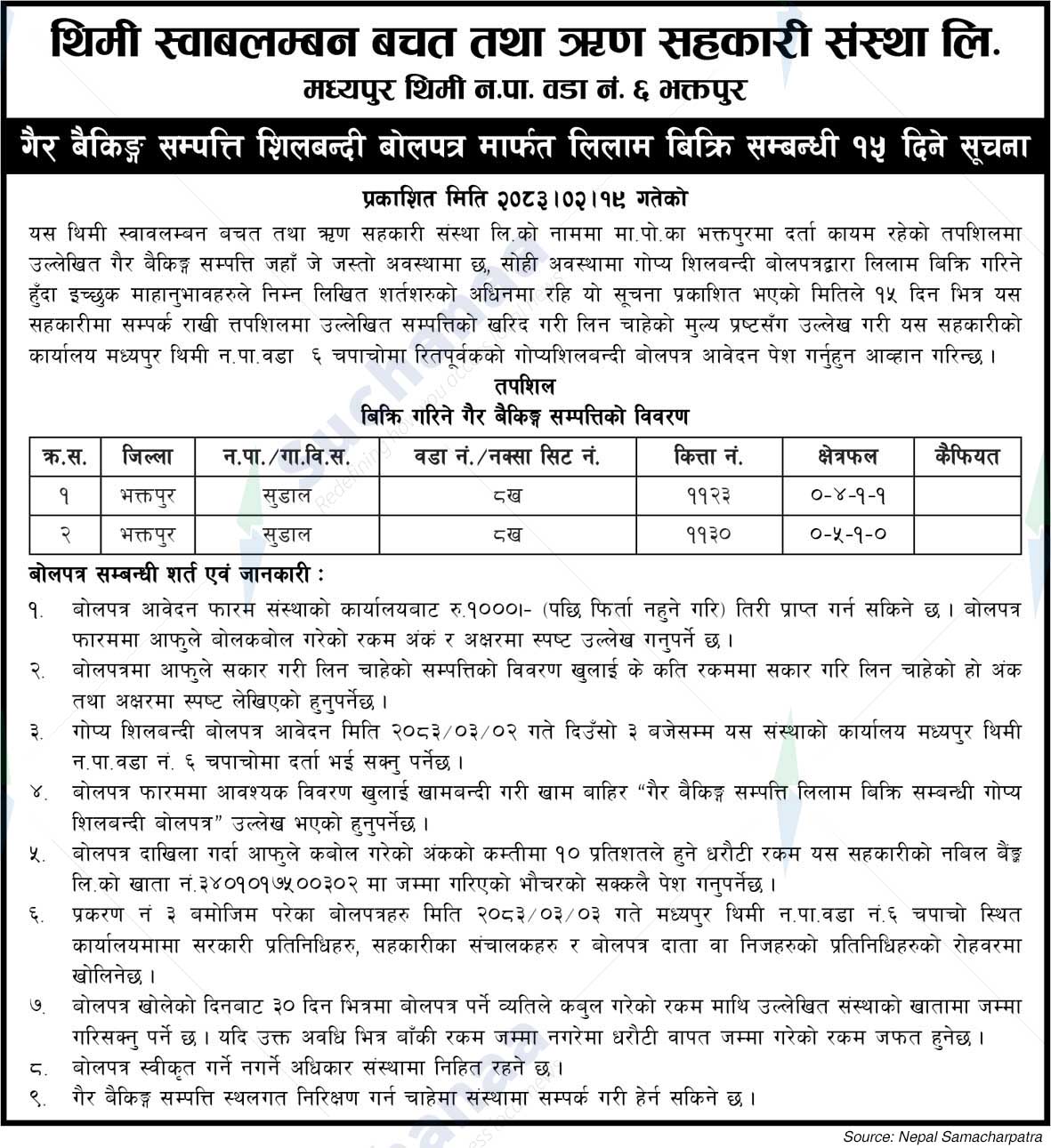 Thimi Swabalamban Saving and Credit Cooperative Ltd.