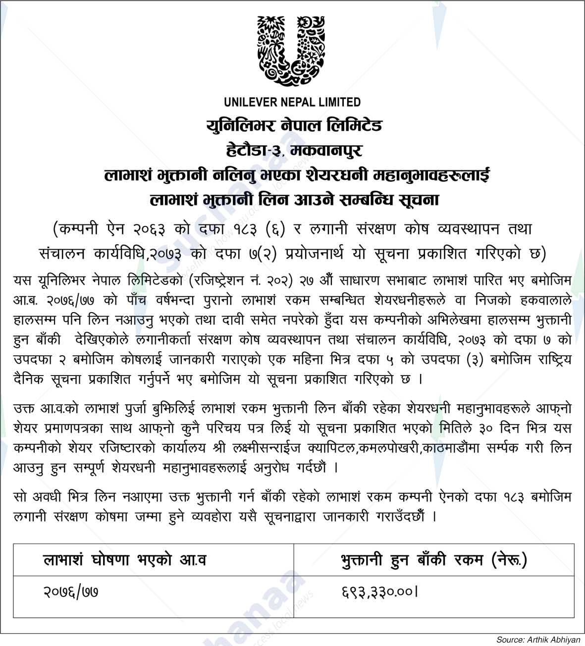 Unilever Nepal Limited