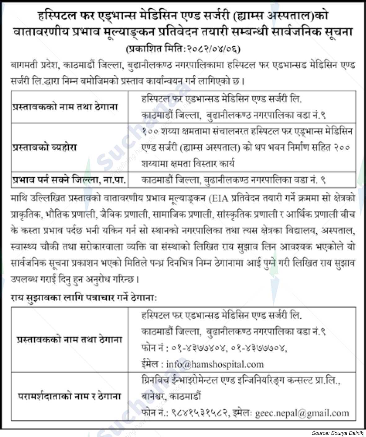 Hospital for Advance Medicine & Surgery (HAMS)