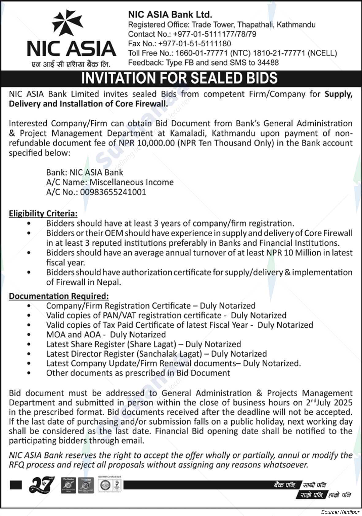 NIC Asia Bank Limited