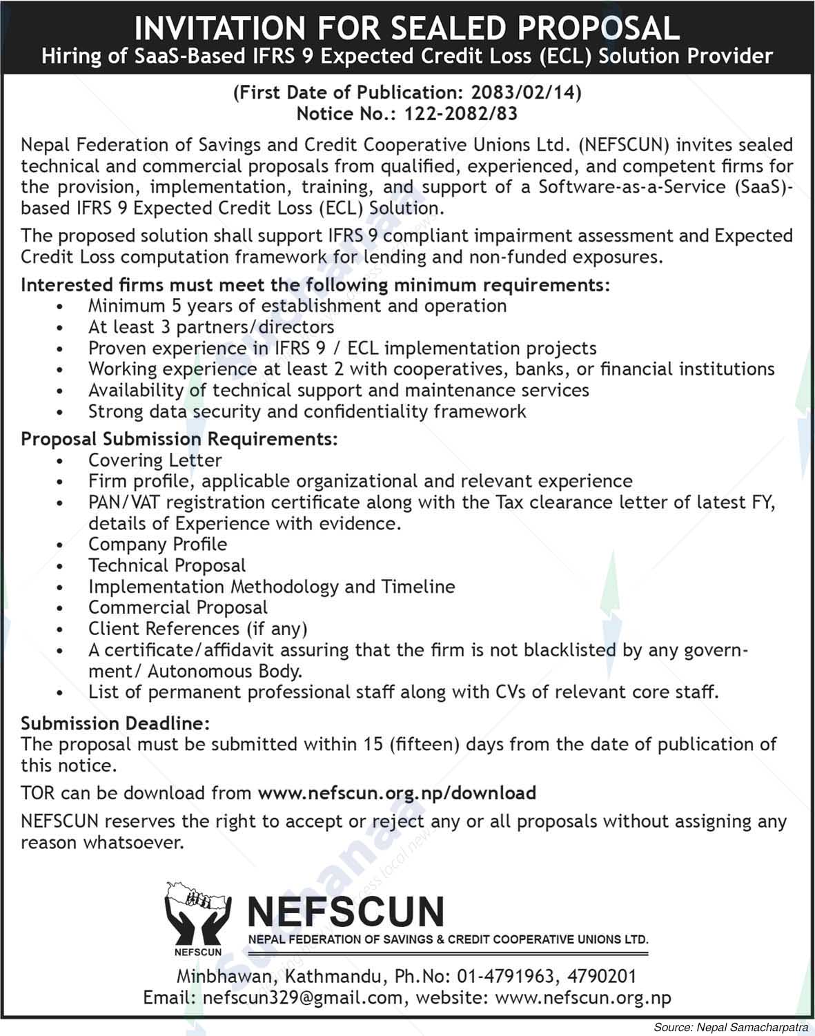 Nepal Federation of Savings and Credit Cooperatives Union Ltd. (NEFSCUN)