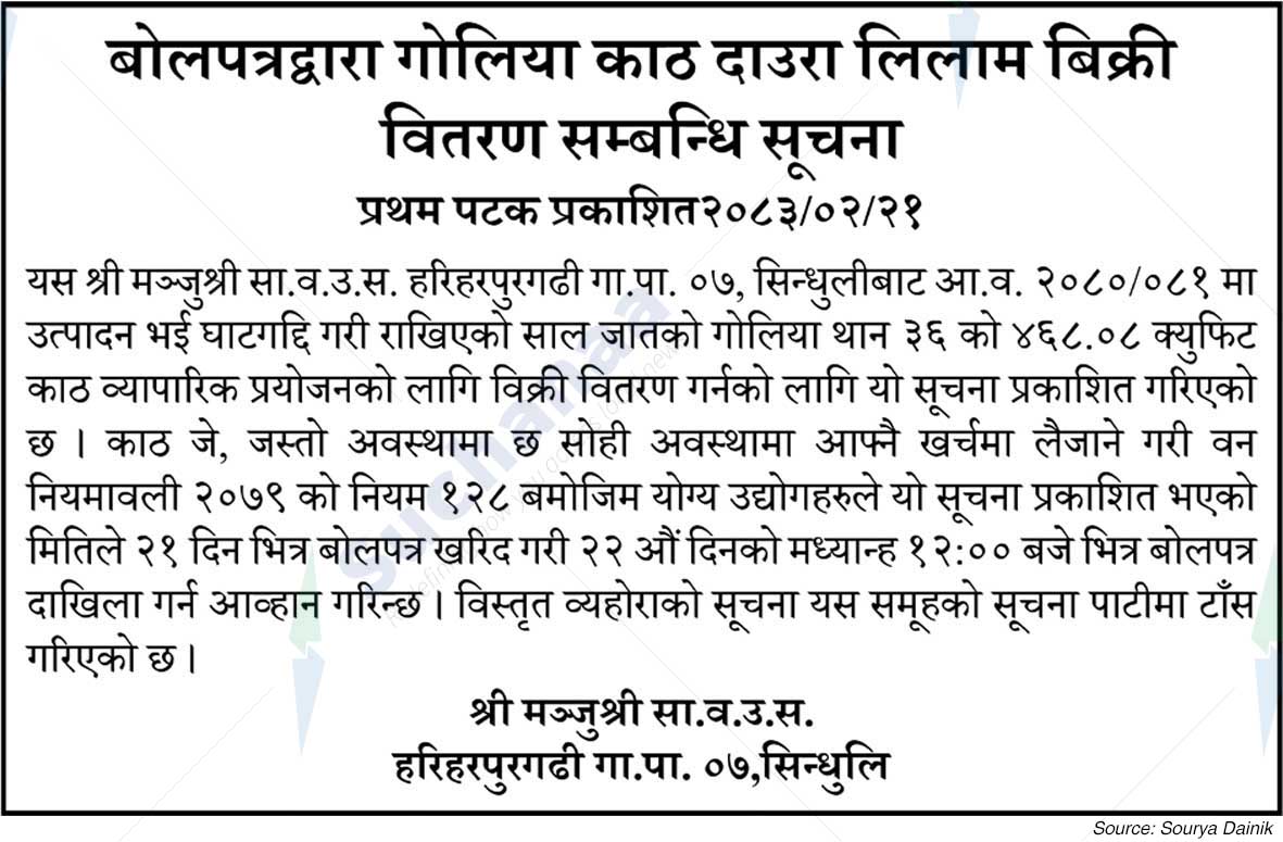 Shree Manjushree Saa.Wa.Wo.Sa.
