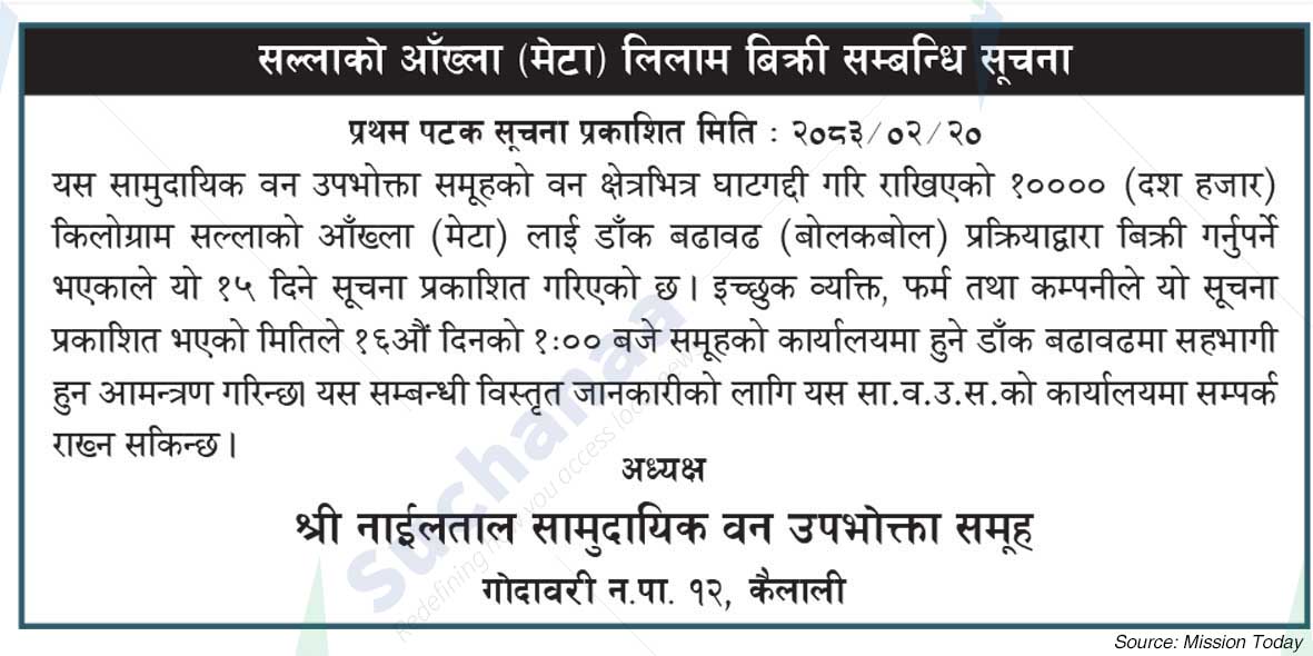 Shree Niletal Saa.Wa.Wo.Sa.