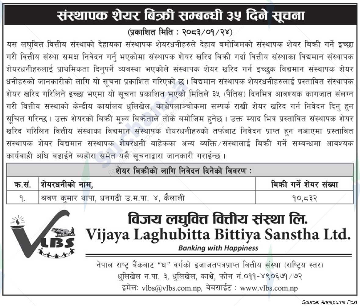 Vijaya Laghubitta Bittiya Sanstha Limited
