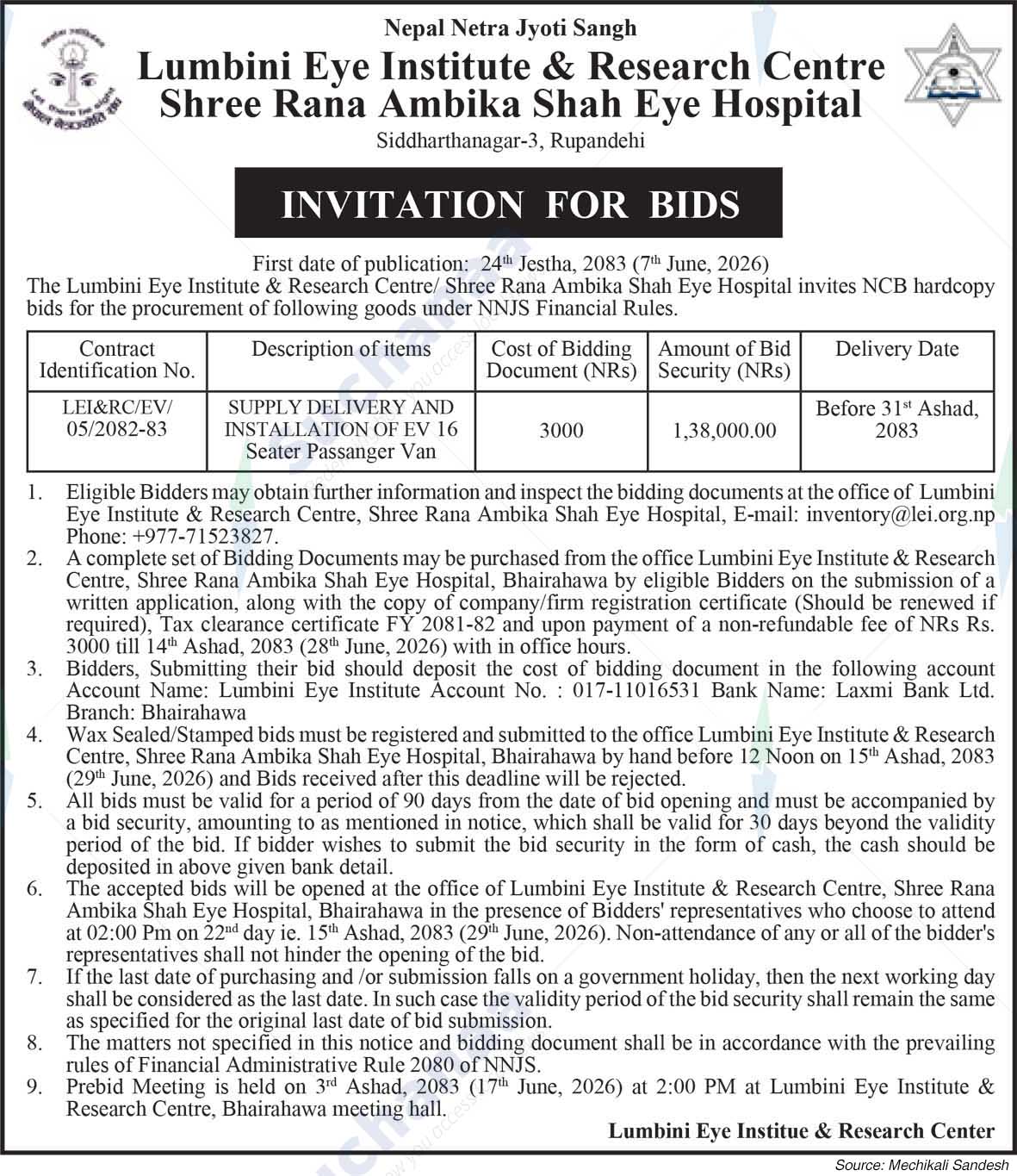Lumbini Eye Institute and Research Center