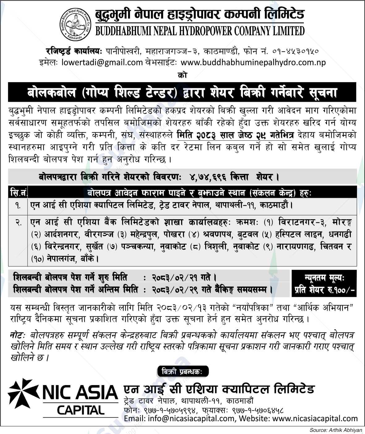 BuddhaBhumi Nepal HydroPower Company Limited (BNHC)