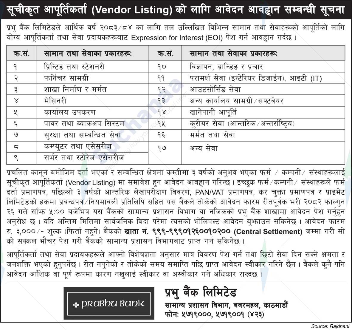 Prabhu Bank Limited